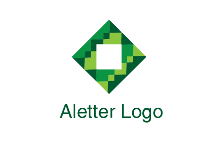 square in pixel pattern tile logo