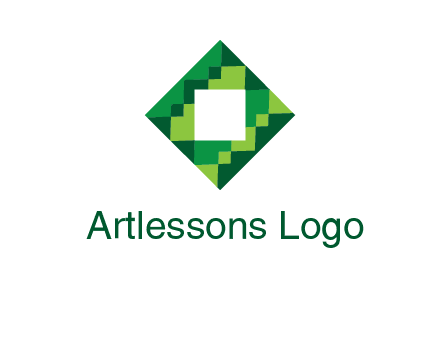 square in pixel pattern tile logo