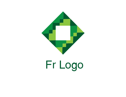 square in pixel pattern tile logo