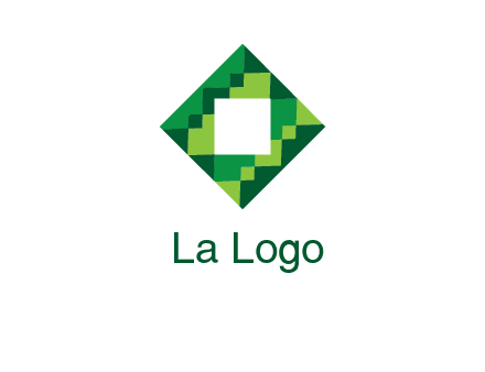 square in pixel pattern tile logo