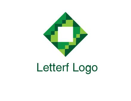 square in pixel pattern tile logo