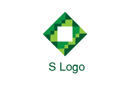 square in pixel pattern tile logo