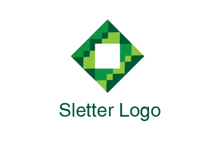 square in pixel pattern tile logo