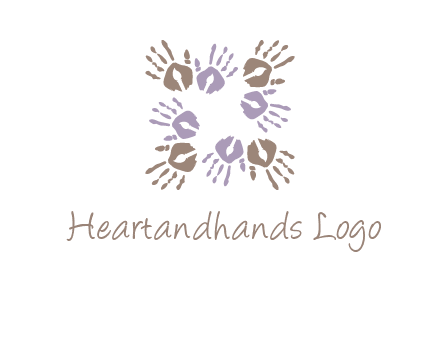 Hand print with artwork symbol