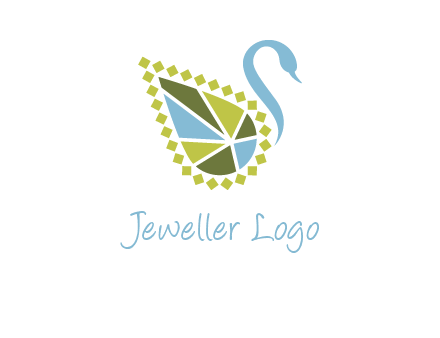 jewelry with swan face graphics