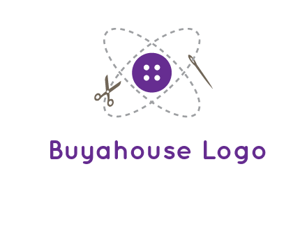 button and stitch line logo