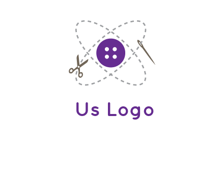 button and stitch line logo