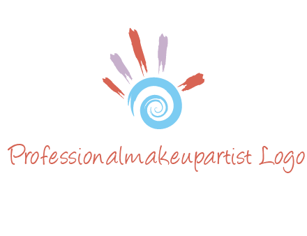 Painting hand make swirl logo