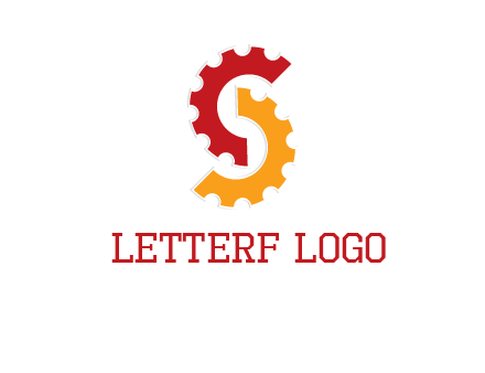 gear combining to make letter s logo