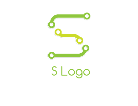 letter S with technology cables logo