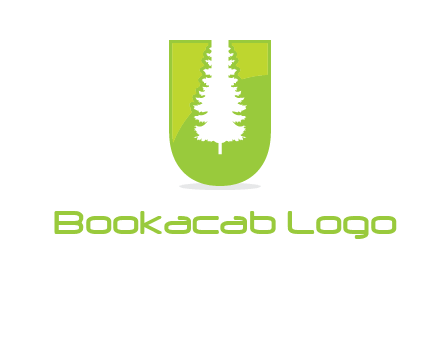 Tree in the letter u logo