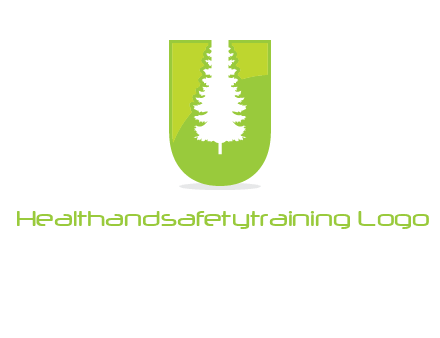 Tree in the letter u logo