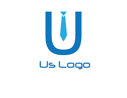 tie in the letter u logo