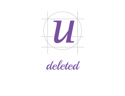 Letter u in circle logo