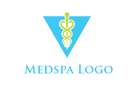 caduceus in triangle logo