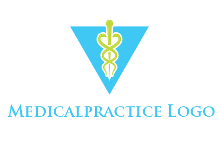 caduceus in triangle logo