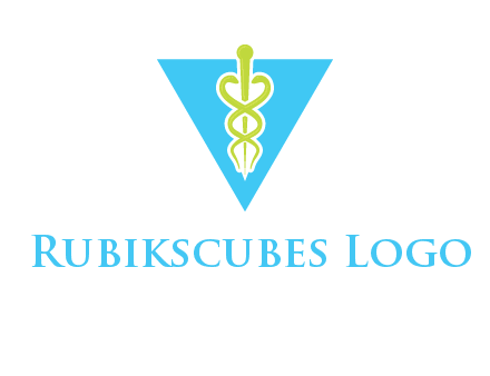 caduceus in triangle logo