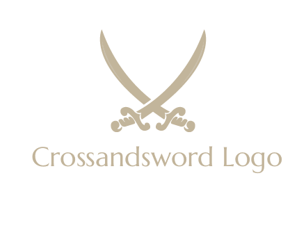 Letter V swords logo