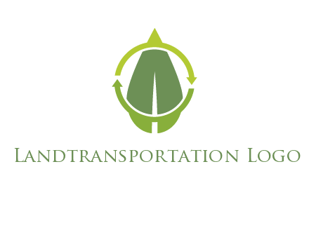 leaf and rotating arrows logo