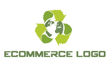 recycle leaf and globe logo