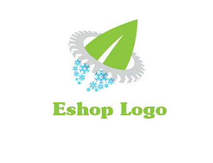 leaf and snowflake logo