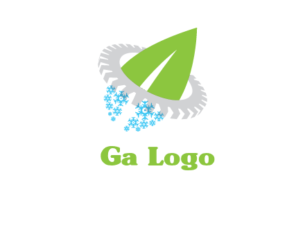 leaf and snowflake logo