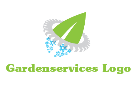 leaf and snowflake logo