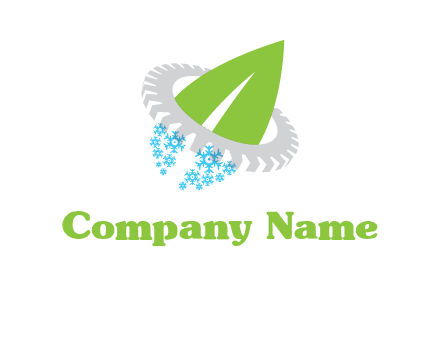 leaf and snowflake logo