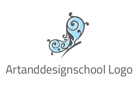 ornamental butterfly logo