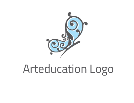 ornamental butterfly logo