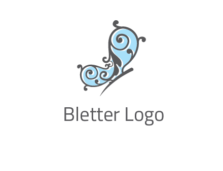 ornamental butterfly logo