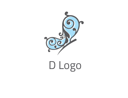 ornamental butterfly logo