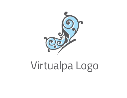 ornamental butterfly logo