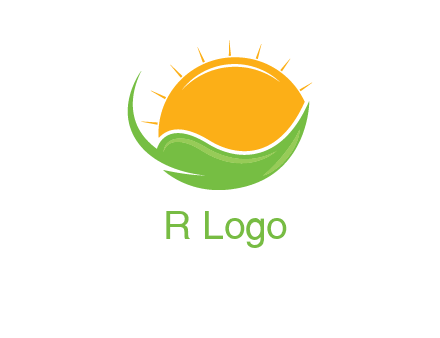 sun on leaf logo