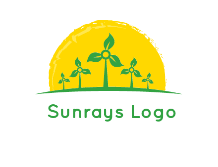 leaves wind turbine logo