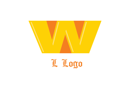 letter W with triangles