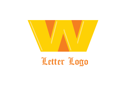 letter W with triangles