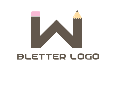 letter W pencil logo