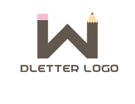 letter W pencil logo