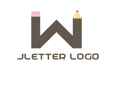 letter W pencil logo