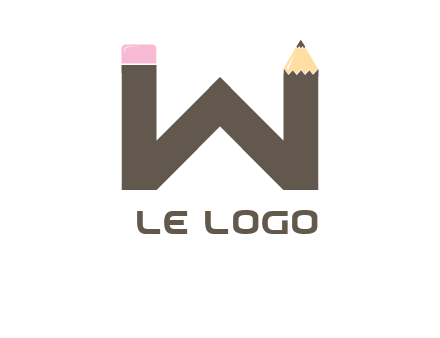 letter W pencil logo