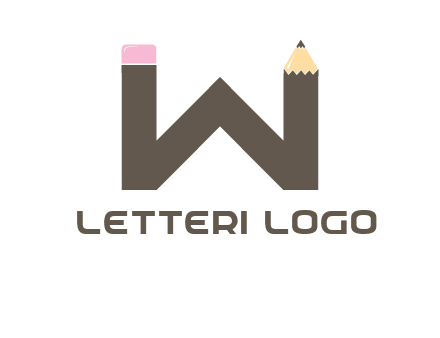 letter W pencil logo