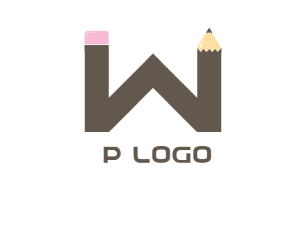 letter W pencil logo