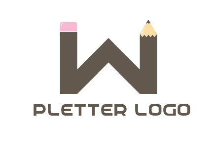 letter W pencil logo