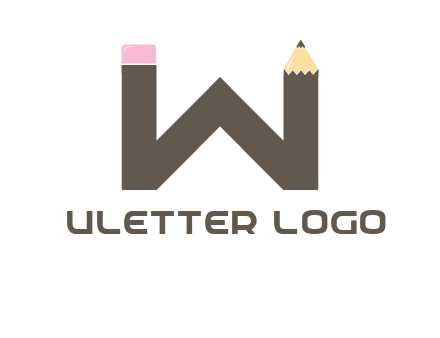 letter W pencil logo