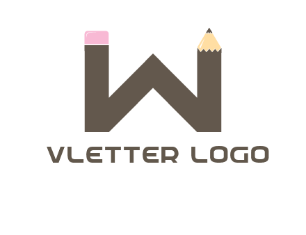 letter W pencil logo