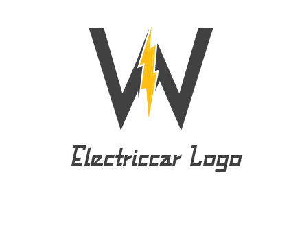 letter w electric bolt icon