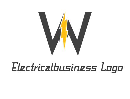 letter w electric bolt icon