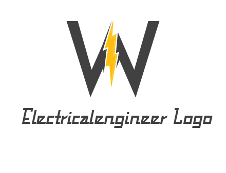 letter w electric bolt icon