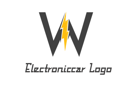 letter w electric bolt icon